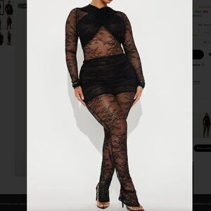 Forget My Ex Lace Jumpsuit - Black